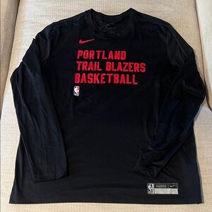 Nike Dri-Fit NBA Authentics Portland Trail Blazers Long Sleeve Shirt
